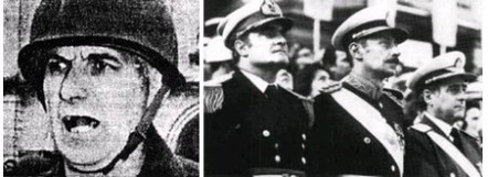 El dictador Reynaldo Bignone ayer - La Junta Militar genocida del '76